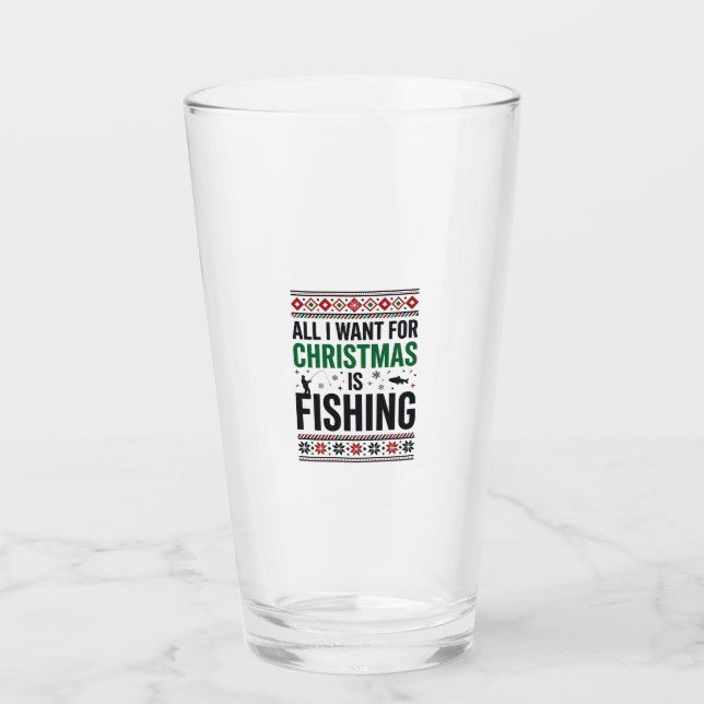 Jul Fiske Ful Jultröja Design Glaskopp (Framsida)