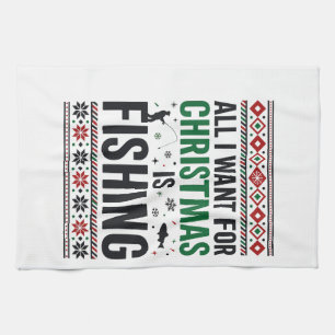 Jul Fiske Ful Jultröja Design Kökshandduk