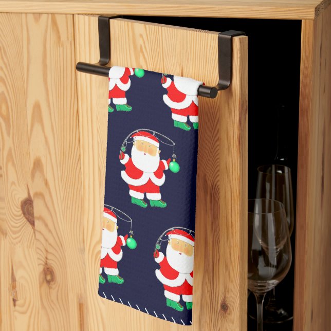 Jul Fiske Roligt Kökshandduk (Thirds Fold)