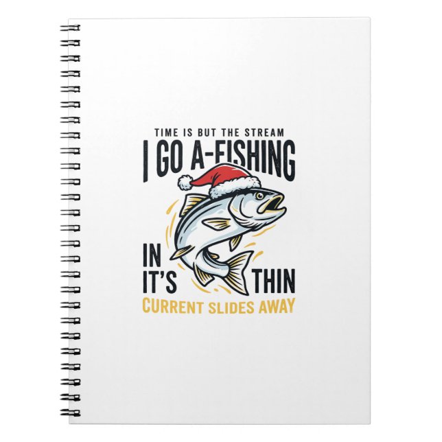 Jul Fiske Stream Citat Design Anteckningsbok (Framsidan)
