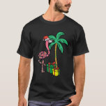 Jul Flamingo Handflatan Träd Funny Julafton Beach  T Shirt<br><div class="desc">Jul Flamingo Handflatan Träd Funny Julafton Beach Manar Kvinnor Kids</div>