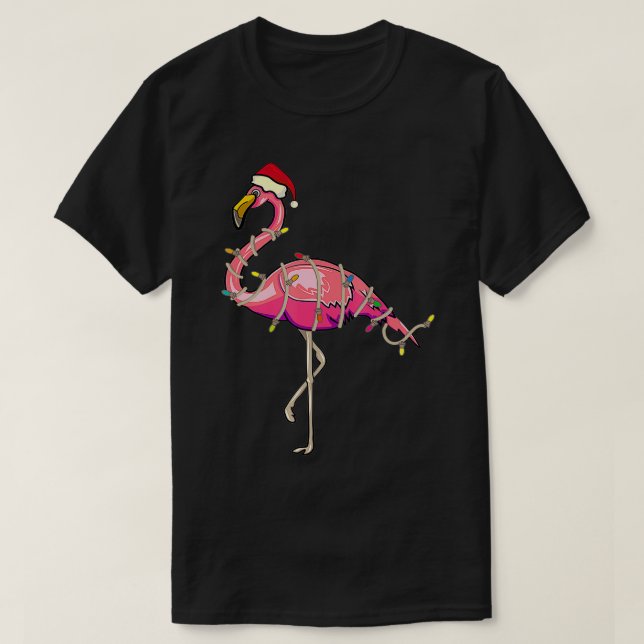 Jul Flamingo Julafton Ljus Gift Kids Manar Wom T Shirt (Design framsida)