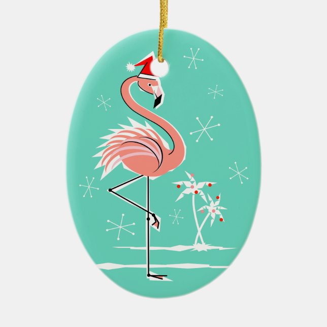 Jul Flamingo ornament oval (Framsidan)