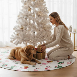 Jul Flamingo Party | HELGDAGAR Julgransmatta Borstad Polyester