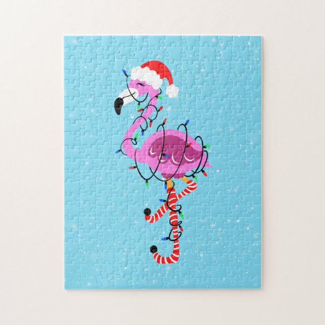 Jul Flamingo Pussel (Vertikal)