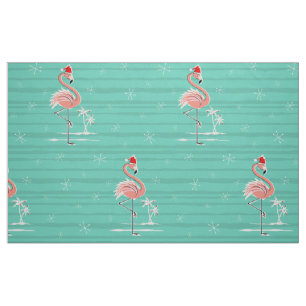 Jul Flamingo Rand, stora mönster-väv Tyg