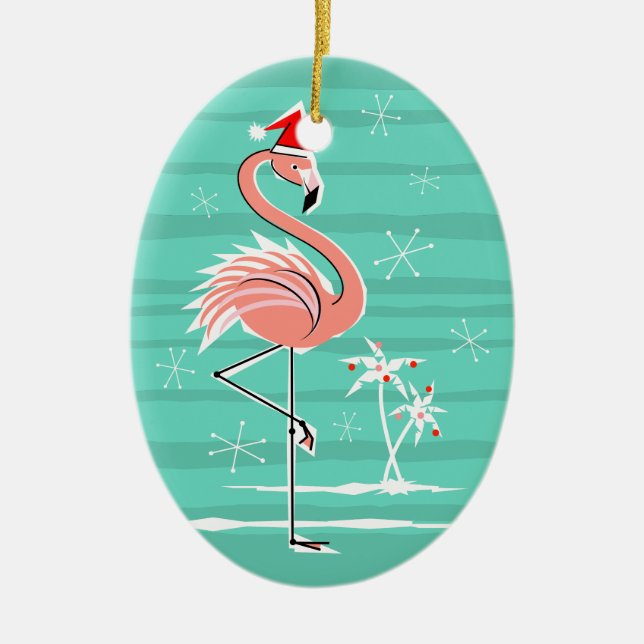 Jul Flamingo Rand Text ornament oval (Framsidan)