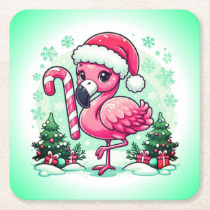 Jul Flamingo Sublimering Clipart-30424 Underlägg Papper Kvadrat