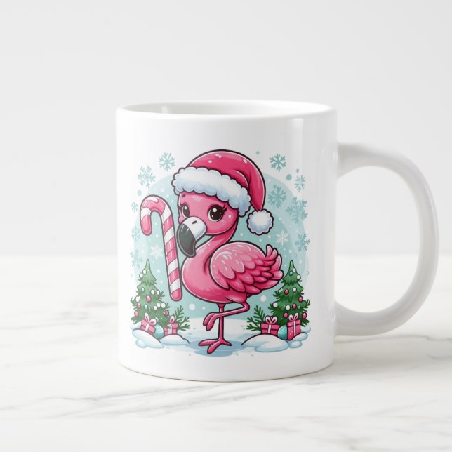 Jul Flamingo Sublimering Clipart  Jumbo Mugg (Höger)
