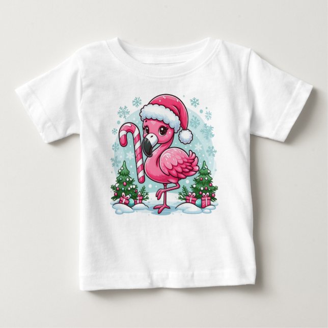 Jul Flamingo Sublimering Clipart  T Shirt (Framsida)