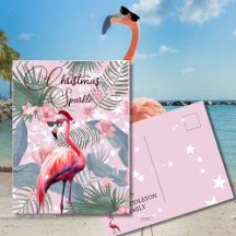 Jul Flamingo Tropical Ljus Hälsning