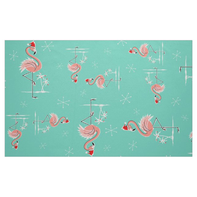 Jul Flamingo Twist, stort mönster-tyg Tyg (Fat Quarter)