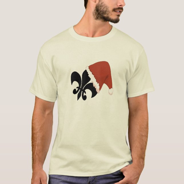 Jul Fleur De Lis Cajun Louisiana NOLA skjorta T Shirt (Framsida)