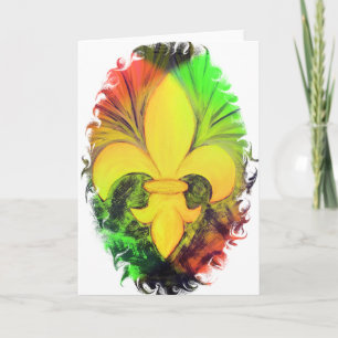 Jul Fleur de Lis Helgkort