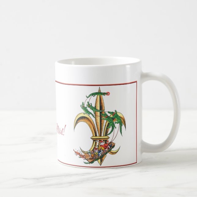 Jul Fleur-de-lis med krokodiler Kaffemugg (Höger)