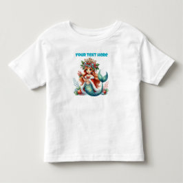 Jul Flicka för Småbarn T-Shirt – Redigerbar Text