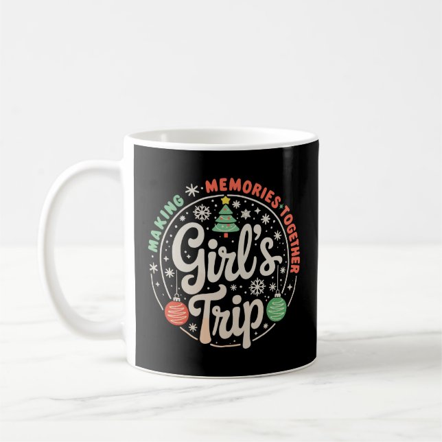 Jul flickresa gör minnen tillsammans Xmas Kaffemugg (Vänster)