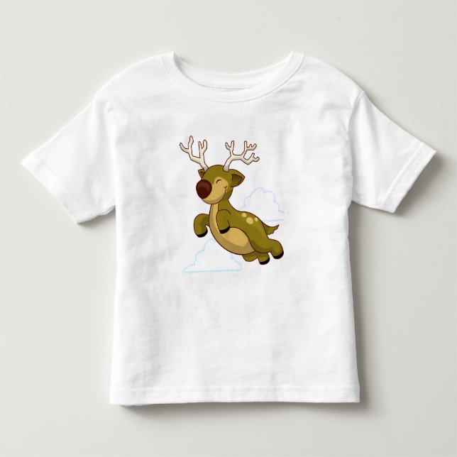 Jul Flies Reindeer T-shirt (Framsida)