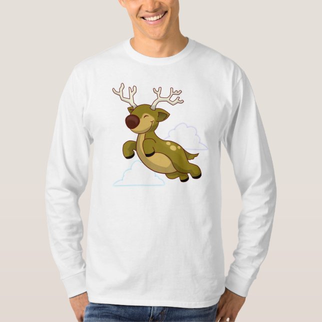 Jul Flies Reindeer T-shirt (Framsida)