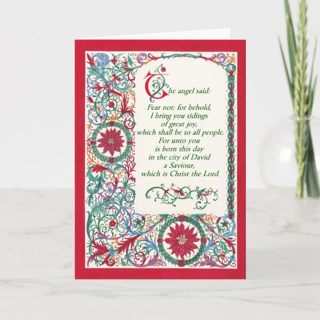 Jul ~ Florentine Scrollwork Greeting Card Helgkort (Framsida)