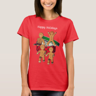Jul Flyende Kakformade Män Söta T Shirt