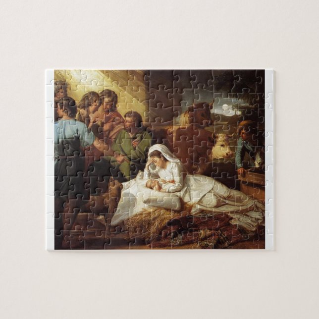 Jul född Jesus Kristus kristendom skrift Pussel (Horisontell)