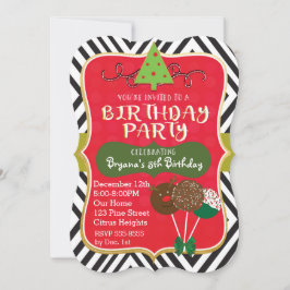 Jul FÖDELSEDAGS FEST Kakpinnar Inbjudningar