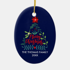 Jul Foliage Löv Julgransprydnad Keramik