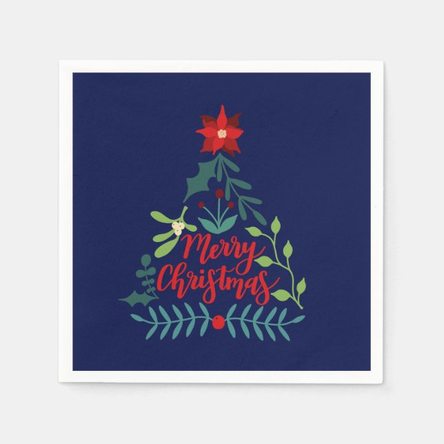 Jul Foliage Löv Pappersservett (Framsidan)