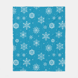 Jul Folk Snöflingor IceBlue Fleece Blanket