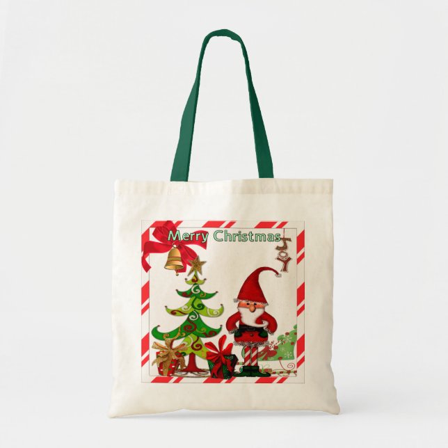 jul Folk Whimsey GIFT Tygkasse (Framsidan)