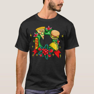 Jul Foodie Pizza Hett Hund Cheeseburger Taco T Shirt