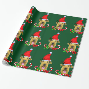 Jul för AiredaleTerrierSanta hatt Presentpapper