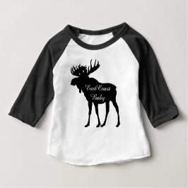 Jul för älg för ostkustbaby gullig lantlig t shirt