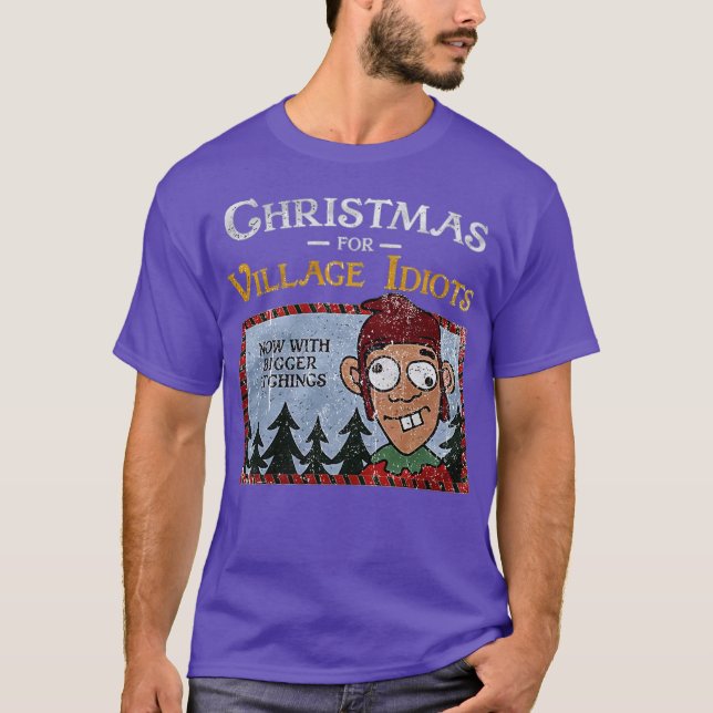 Jul för byns idioter Roligt T Shirt (Framsida)