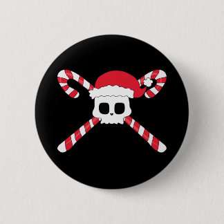Jul för candy caneskalleSanta hatt Knapp