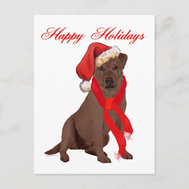 Jul för chokladLabrador Retriever Helg Vykort (Framsida)