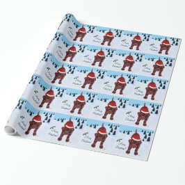 Jul för chokladLabrador valp & Santa hatt Presentpapper