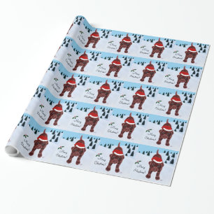 Jul för chokladLabrador valp & Santa hatt Presentpapper