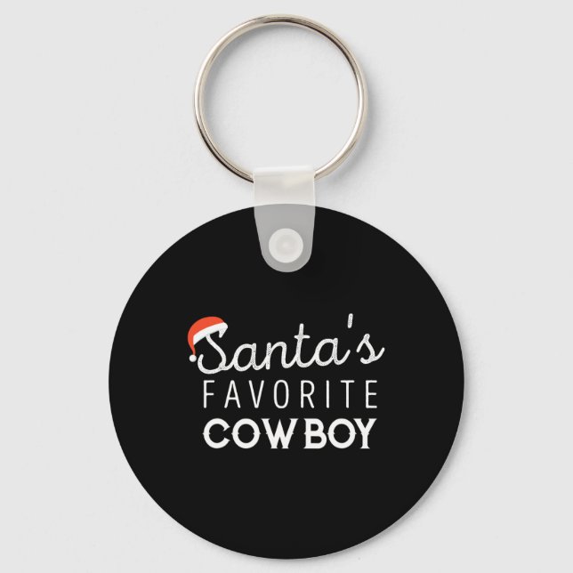 Jul för Cowboys Nyckelring (Framsida)