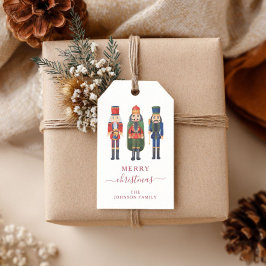 Jul för Cute Red Nutcracker Presentetikett