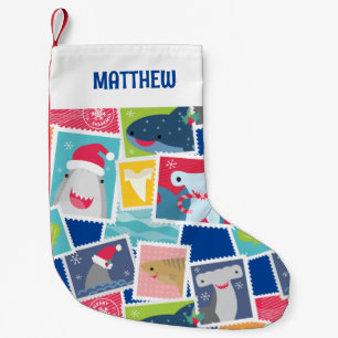 Jul för Cute Shark-arter Liten Julstrumpa