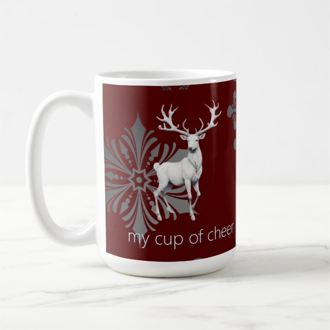 Jul för Elfenbenskusten Reindeer | Röd Kaffemugg (Vänster)