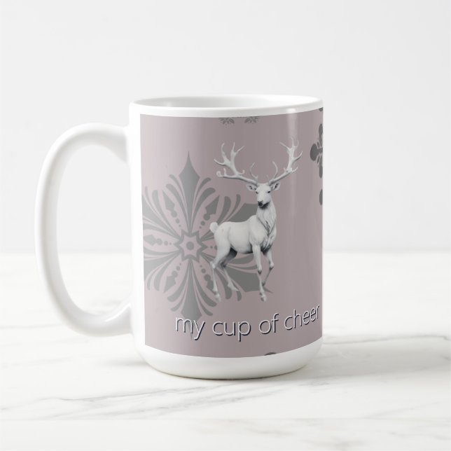 Jul för Elfenbenskusten Reindeer | Rosa Kaffemugg (Vänster)