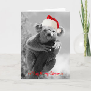 Jul för en koalalycklig helgkort