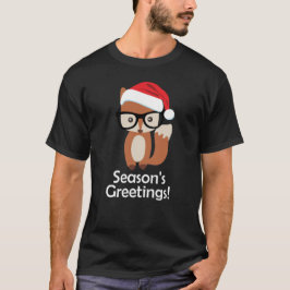 Jul för exponeringsglas för Hipsterhelgdagräv Tee Shirt