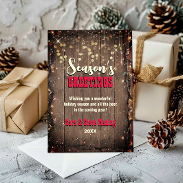 Jul för fairy ljus i Rustic Land Julkort