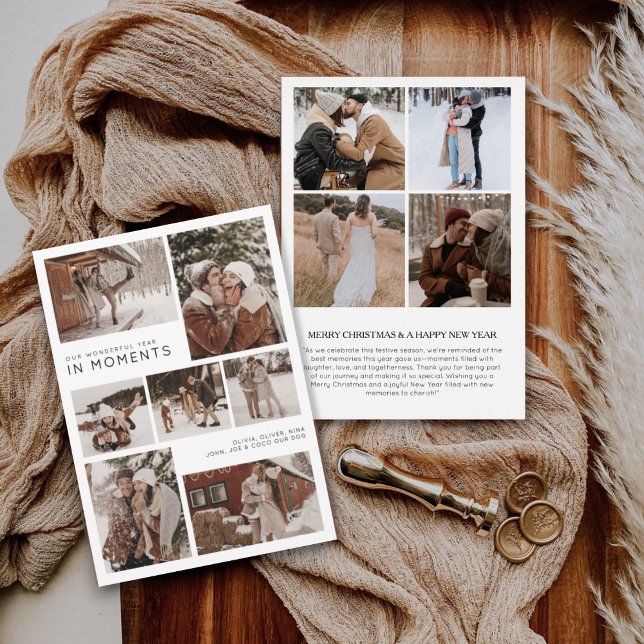 Jul för familjefollor under året julkort (Skapare uppladdad)