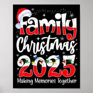 Jul för familjen 2025 Matchande familjejul 20 Poster