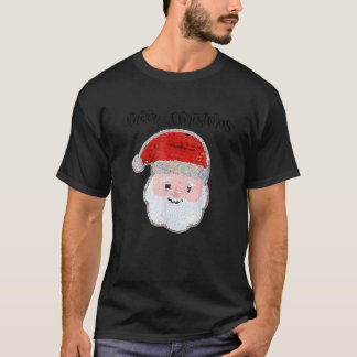 Jul för flickor och pojkar Vänd sekvin Santa T Shirt